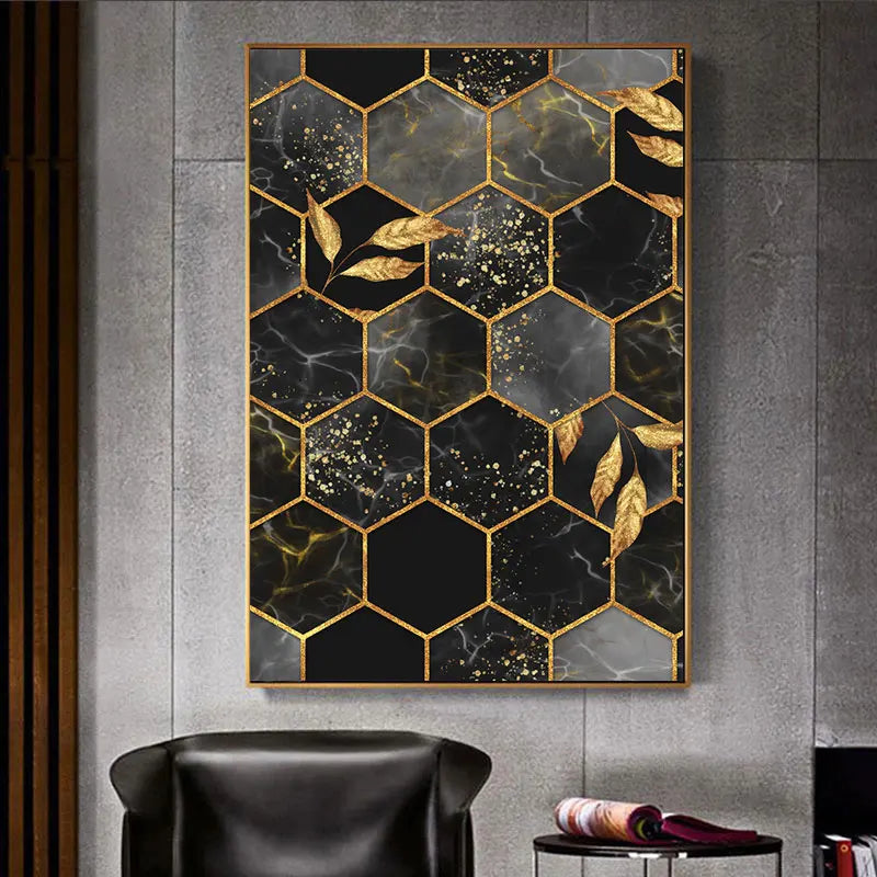 Norév Abstract Art Print Wall Art Decor Black White