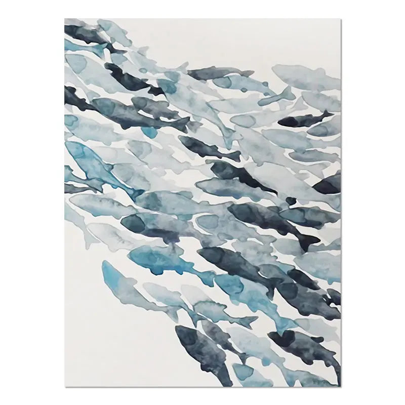 Nordic Simple Abstract Fish Group