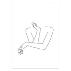 Abstract Women Line Drawing Nordic Poster&Prints Modern