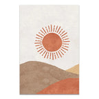 Abstract Landscape Sun and Moon Scene Boho