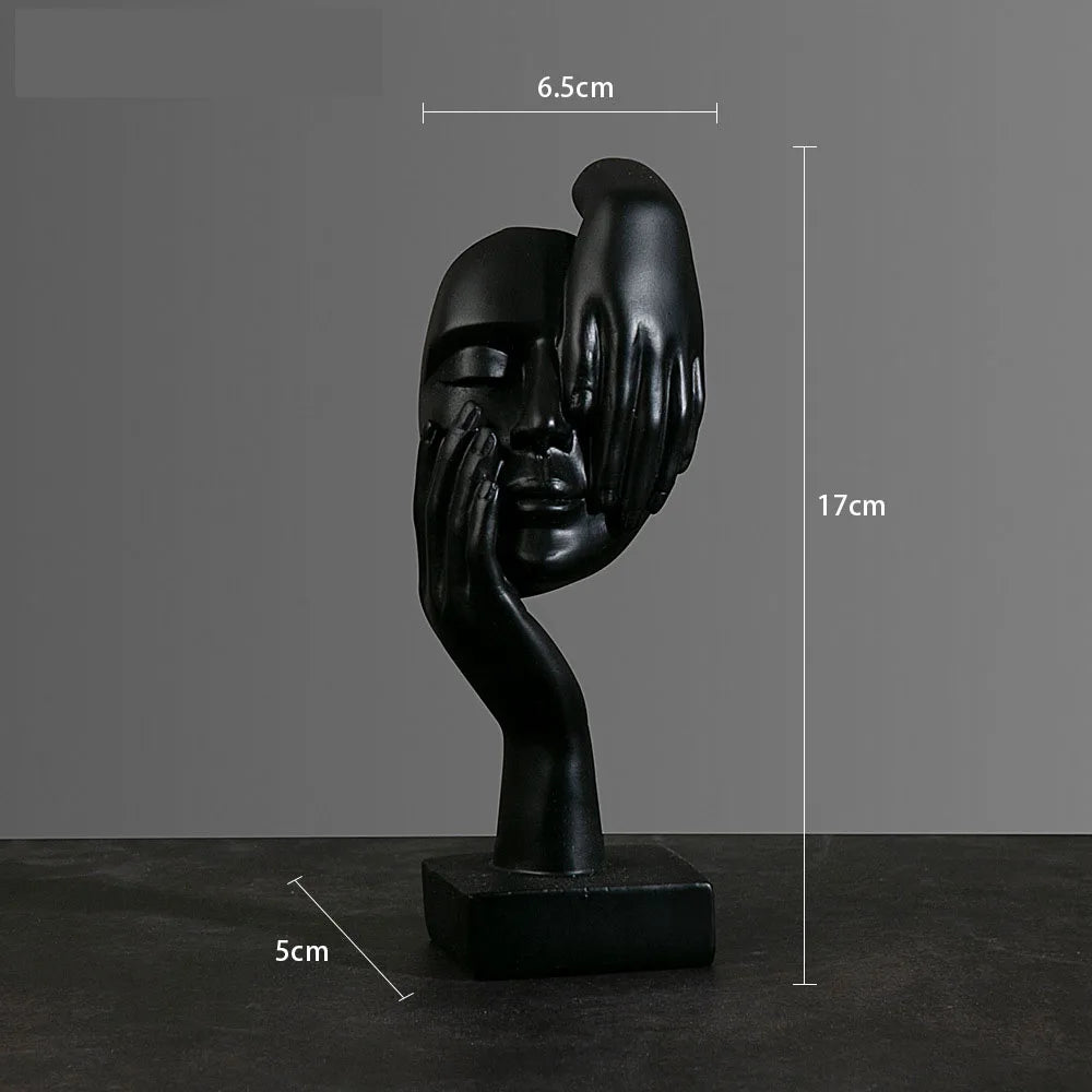 Norév Resin Abstract Mask Statues European Miniature