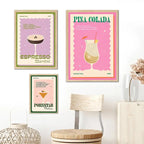 Cocktail Mojito Juice Drinks Bar Vintage Wall Art