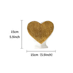 Norév Gold White Heart Shape Ceramic Vase Set Modern Luxury