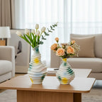 Norév Modern Wavy Ceramic Vase Abstract Boho Nordic