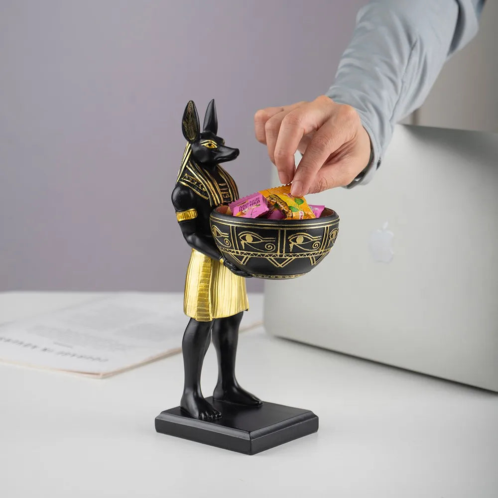 Guérip Anubis Guardian Bowl Sculpture