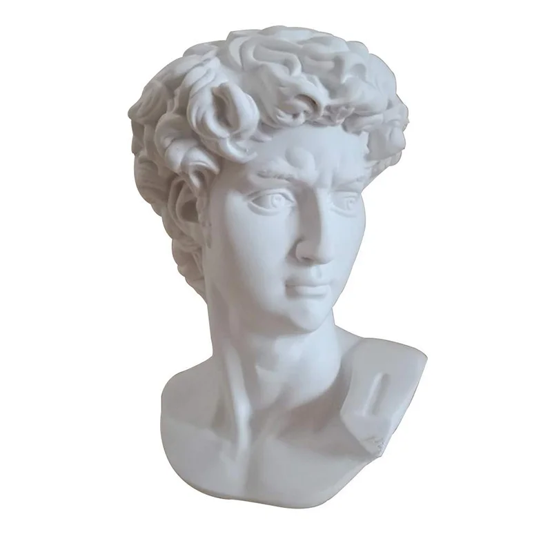 Norév  David Statue Head Portraits Mini Gypsum Michelangelo
