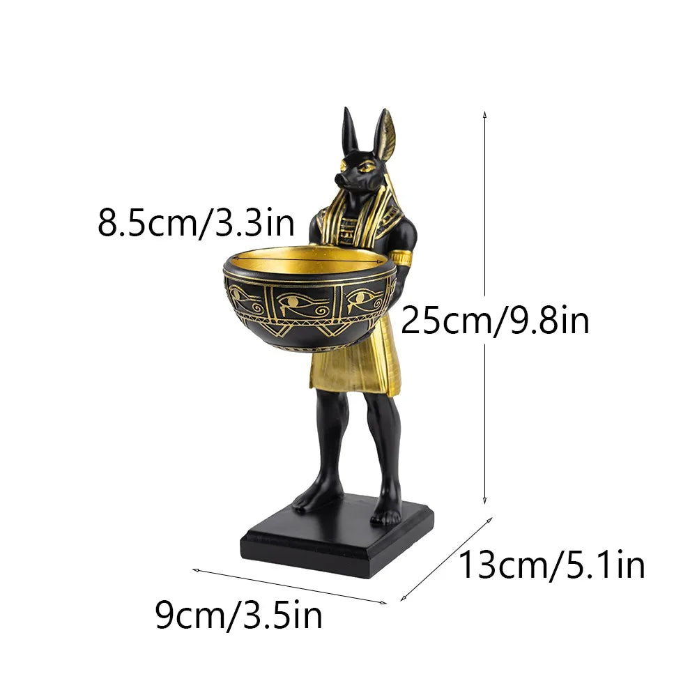 Guérip Anubis Guardian Bowl Sculpture