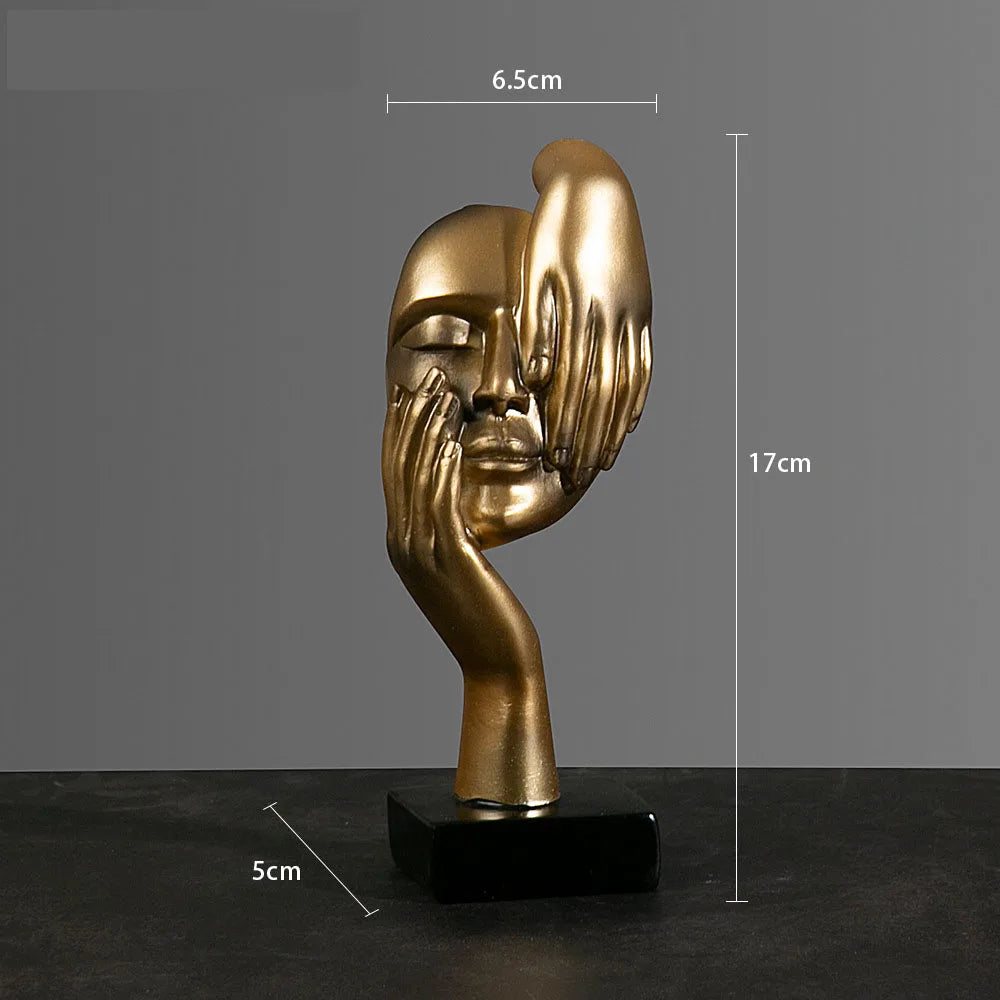Norév Resin Abstract Mask Statues European Miniature