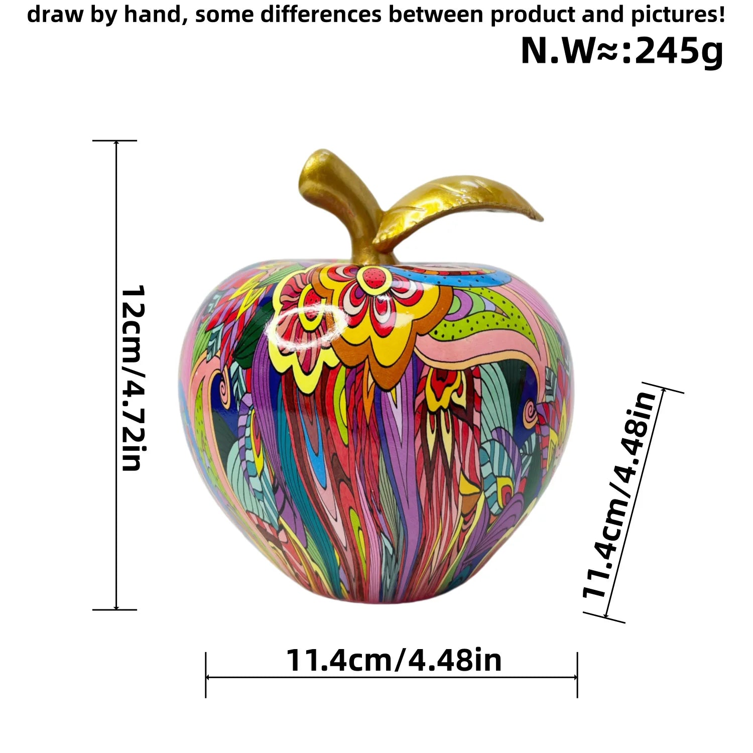 Norév European Painting Graffiti Apple Art Sculpture Fruit