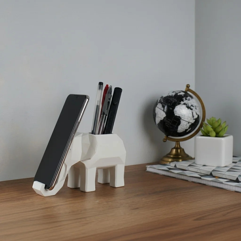 Guérip Geometric Elephant Desk Organizer