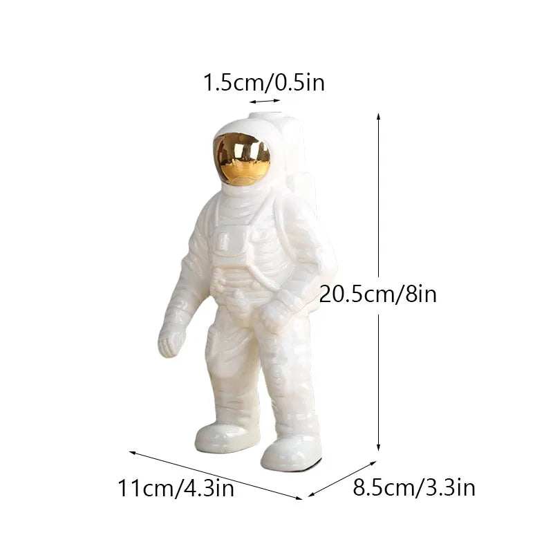 Norév Porcelain Astronaut Vase Figurines Bookshelves