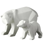 Norév Bear Sculpture Geometric Resin Polar Bear