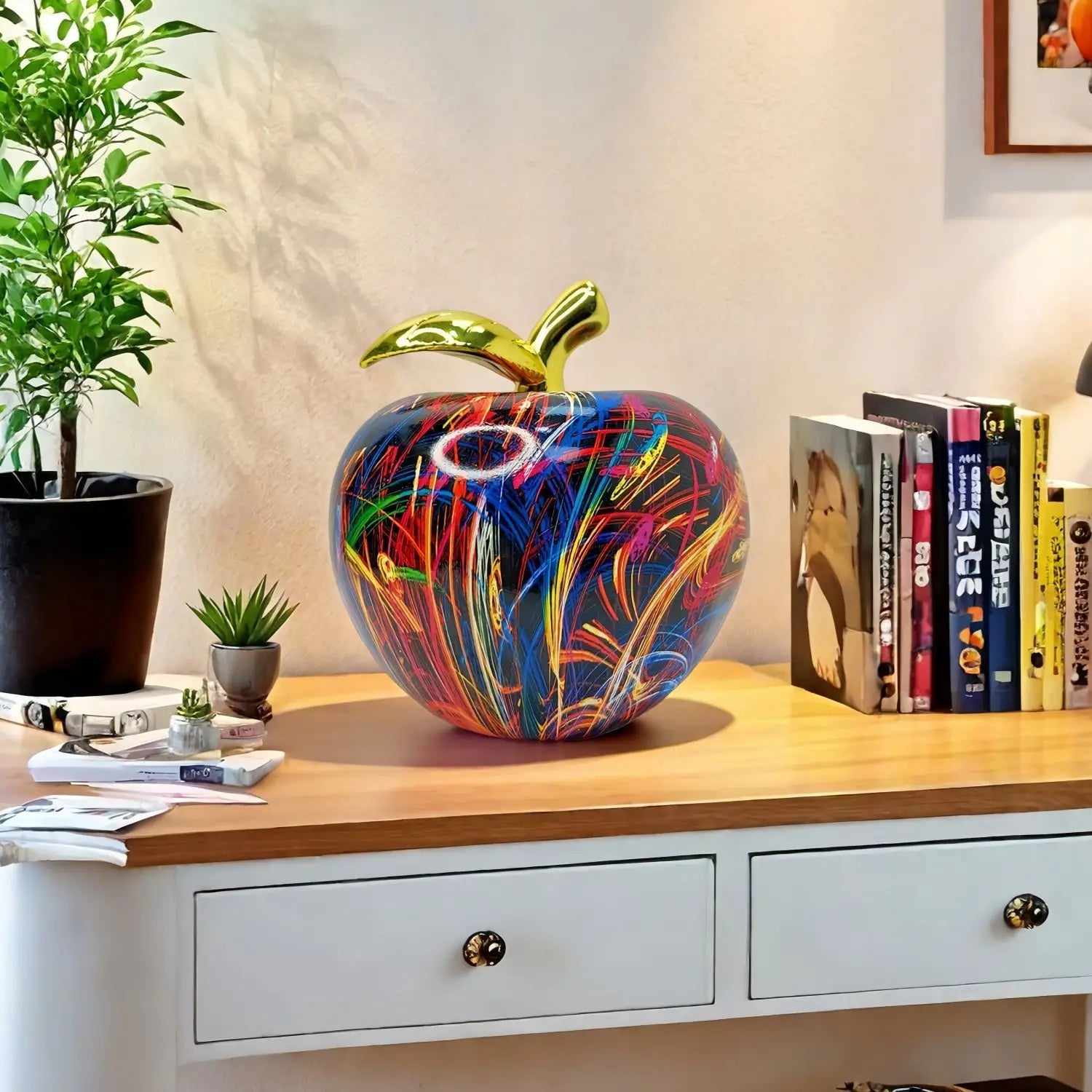 Norév European Painting Graffiti Apple Art Sculpture Fruit