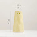 Norév Cream Yellow Ceramic Bud Vase with Funny Face