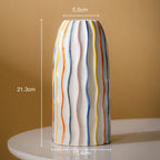 Norév Colorful Stripe Ceramic Vase