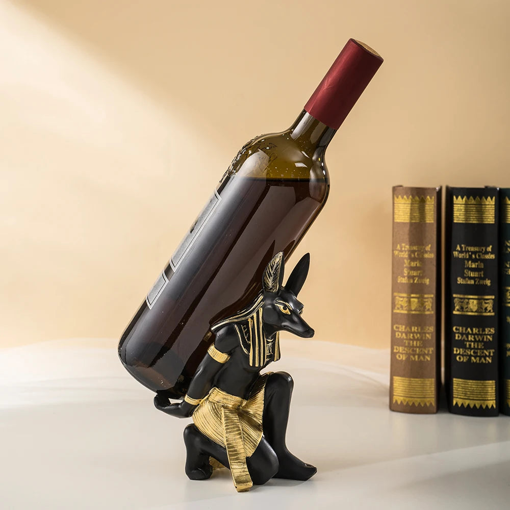 Guérip Anubis Wine Guardian Sculpture