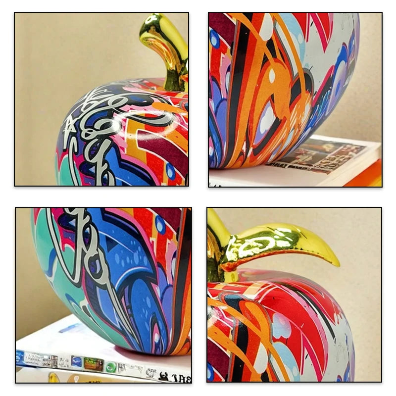 Norév European Painting Graffiti Apple Art Sculpture Fruit