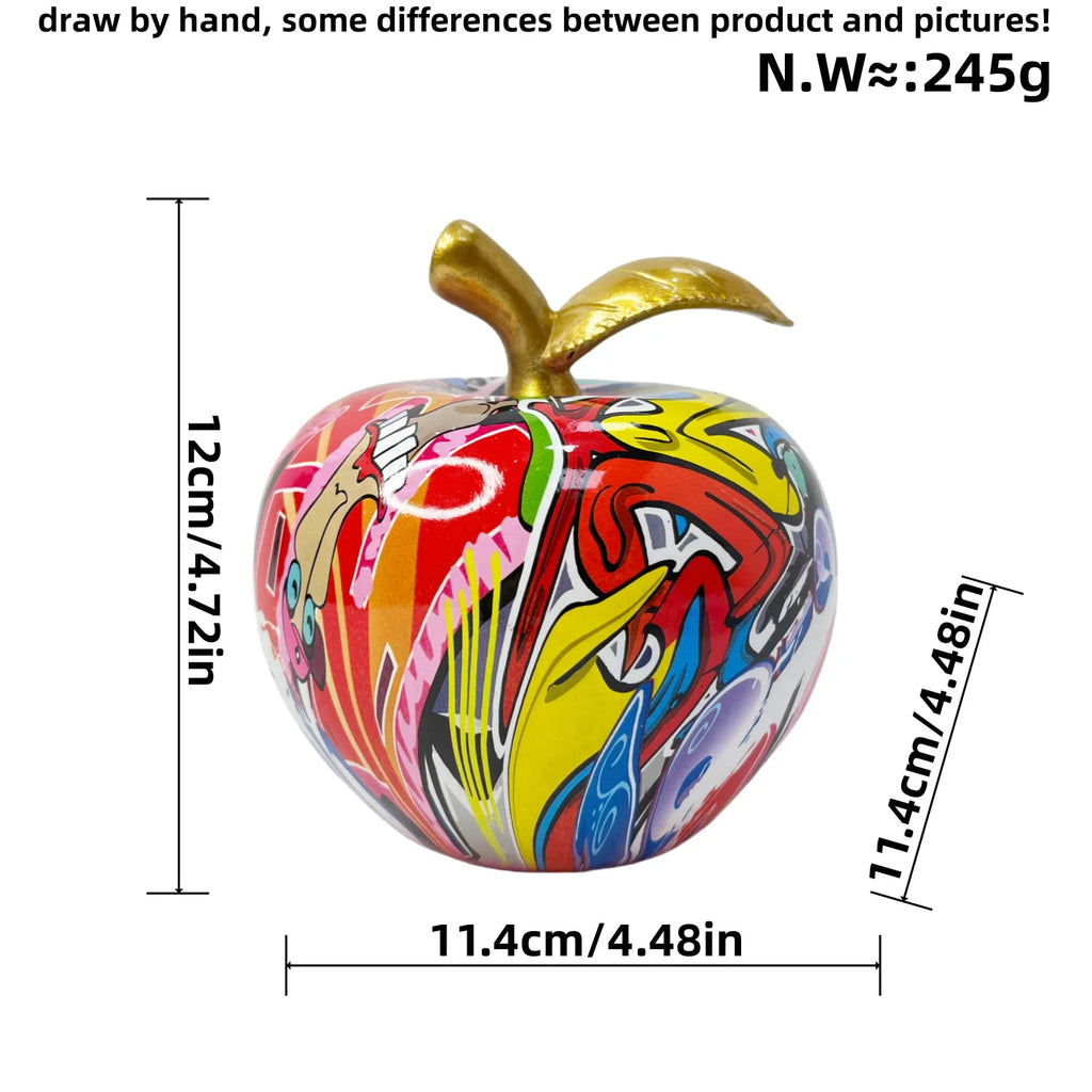 Norév European Painting Graffiti Apple Art Sculpture Fruit
