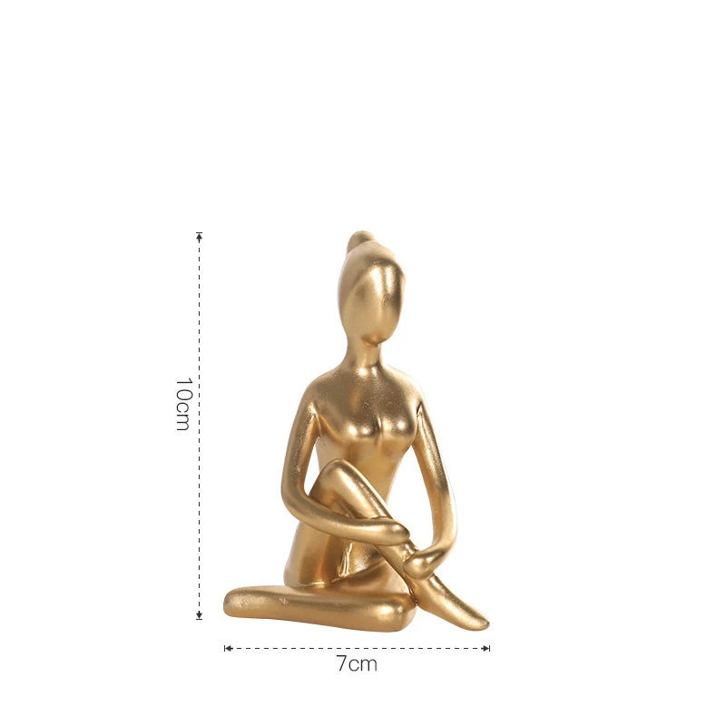 Norév 12 Styles Abstract Art Resin Yoga Poses