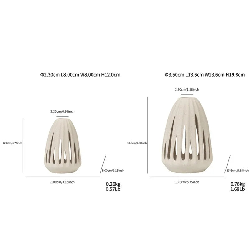 Norév Ceramic Hollow Vase for Dried Flowe