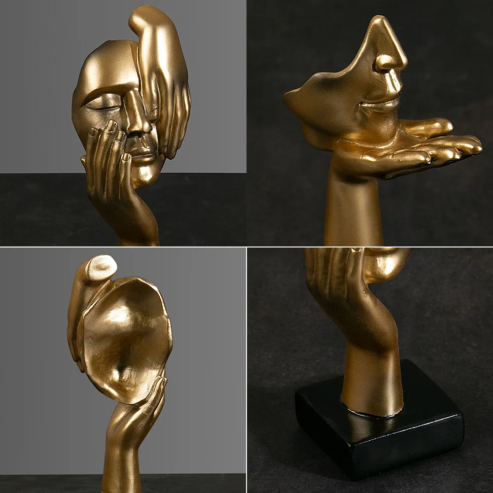 Norév Resin Abstract Mask Statues European Miniature