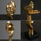 Norév Resin Abstract Mask Statues European Miniature