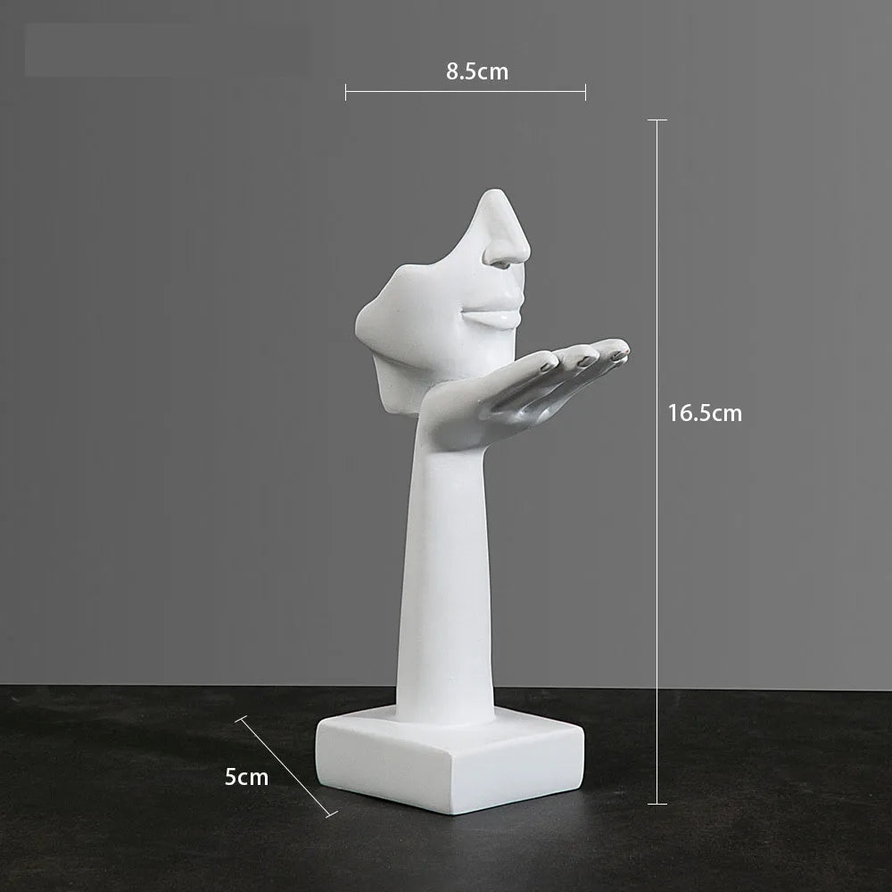 Norév Resin Abstract Mask Statues European Miniature