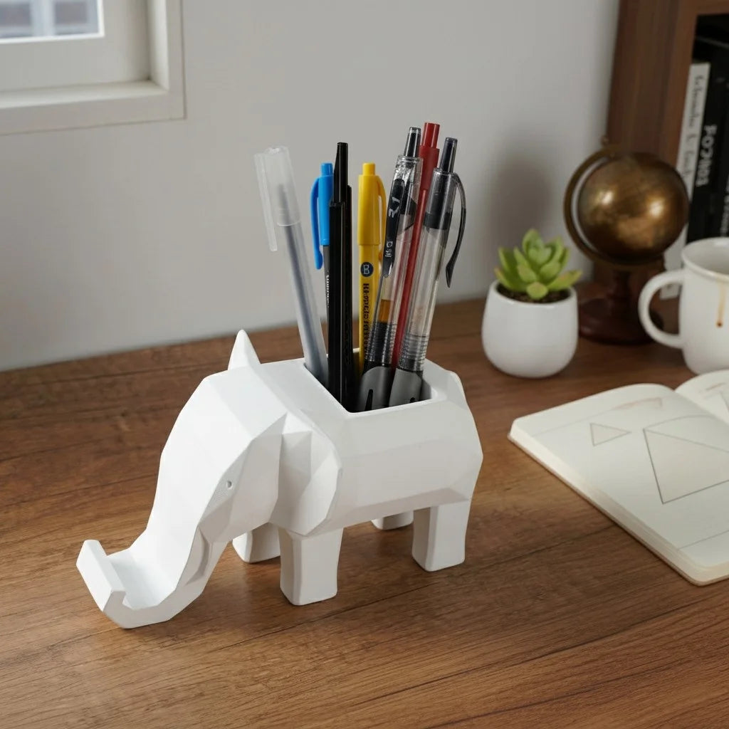 Guérip Geometric Elephant Desk Organizer