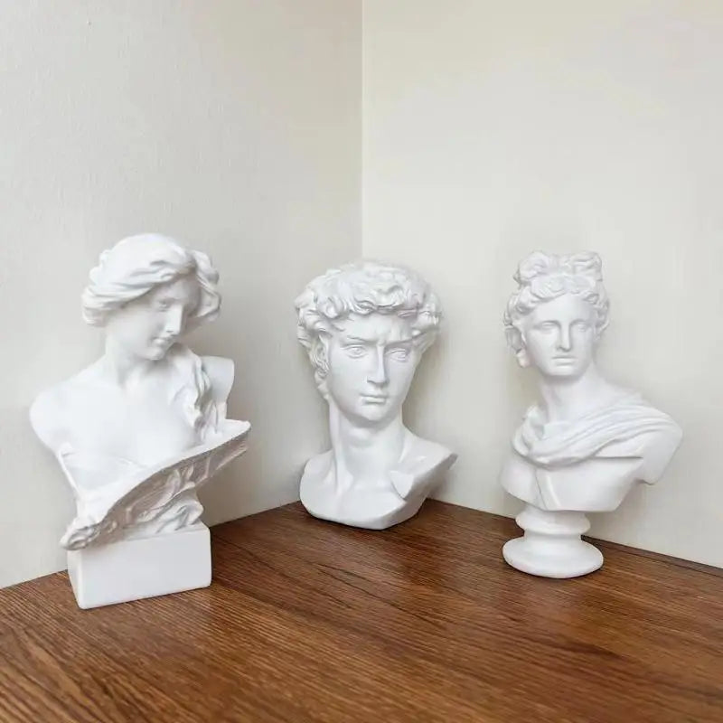 Norév  David Statue Head Portraits Mini Gypsum Michelangelo