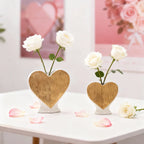 Norév Gold White Heart Shape Ceramic Vase Set Modern Luxury