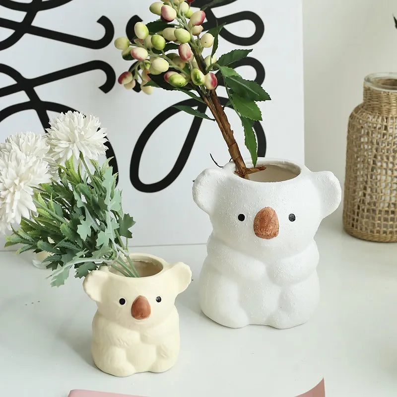 Norév Cute Koala Small Vase Succulent Flower Pot