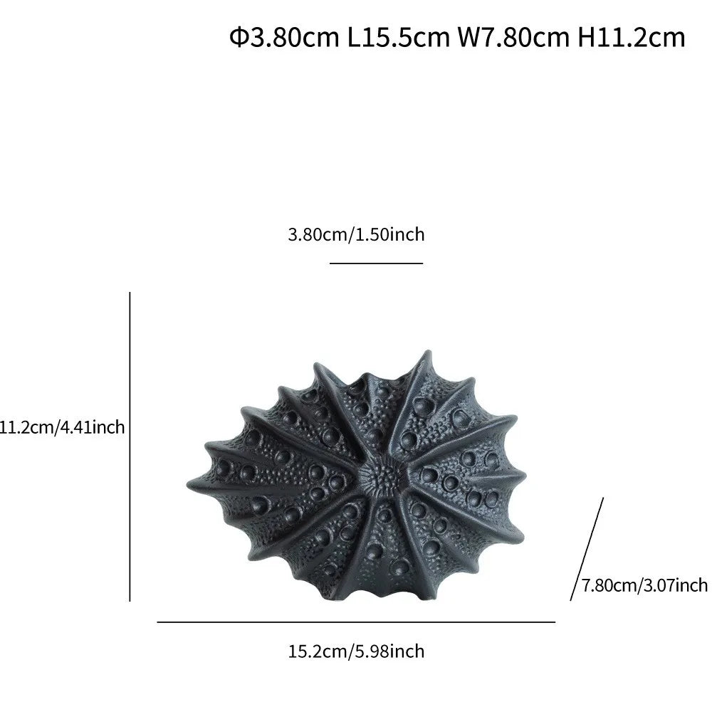 Norév Ceramic Vase Sea Urchin Shape Figurines