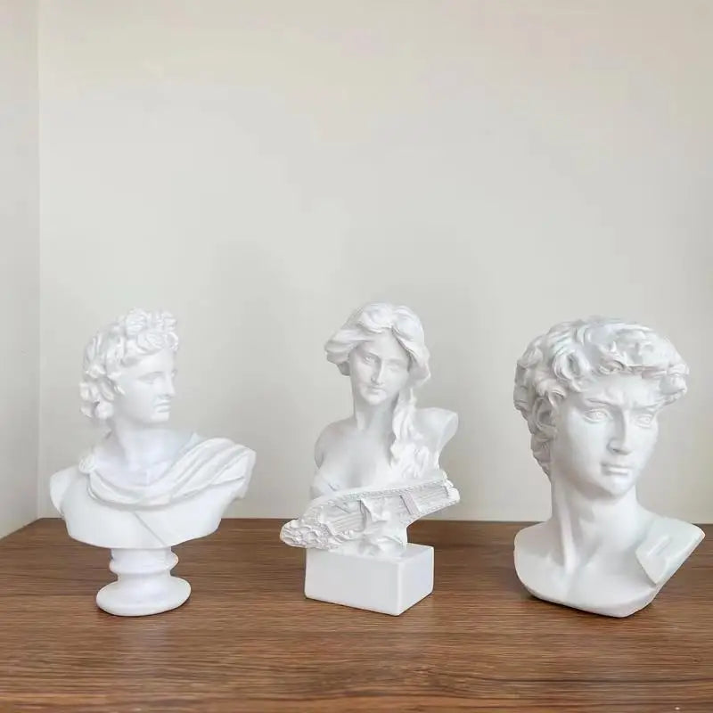 Norév  David Statue Head Portraits Mini Gypsum Michelangelo