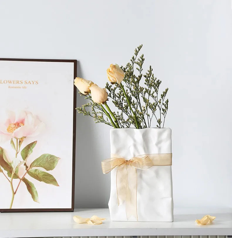 Norév Ceramic Paper Bag Vase