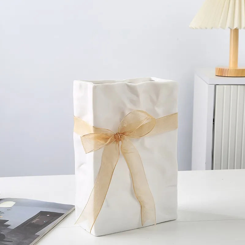 Norév Ceramic Paper Bag Vase