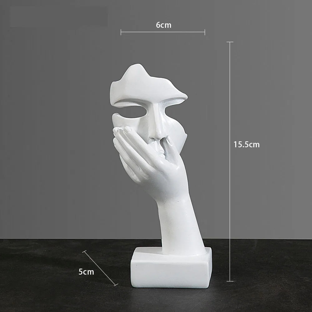 Norév Resin Abstract Mask Statues European Miniature