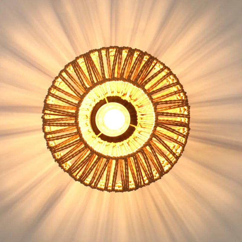 Guérip IRALAN - Handcrafted Woven Ceiling Light in Natural Boho Style