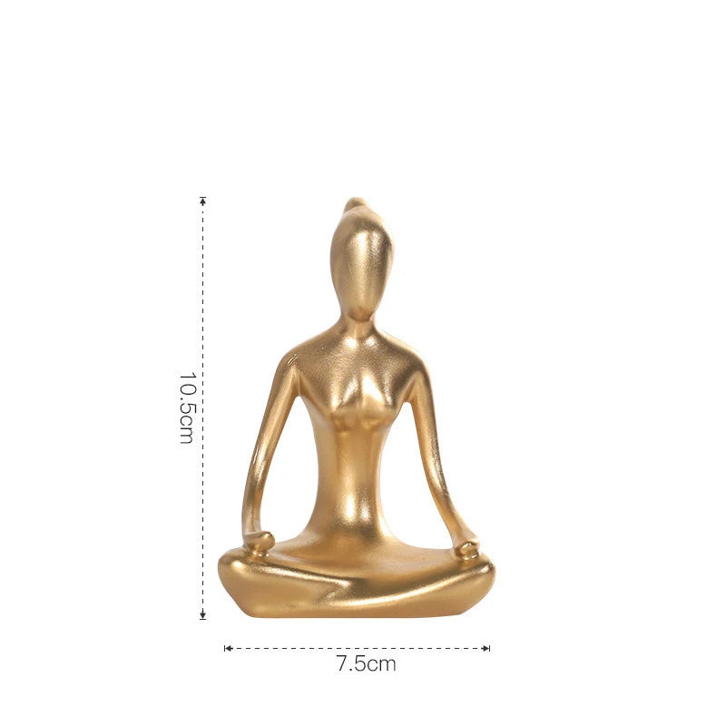 Norév 12 Styles Abstract Art Resin Yoga Poses