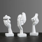 Norév Resin Abstract Mask Statues European Miniature