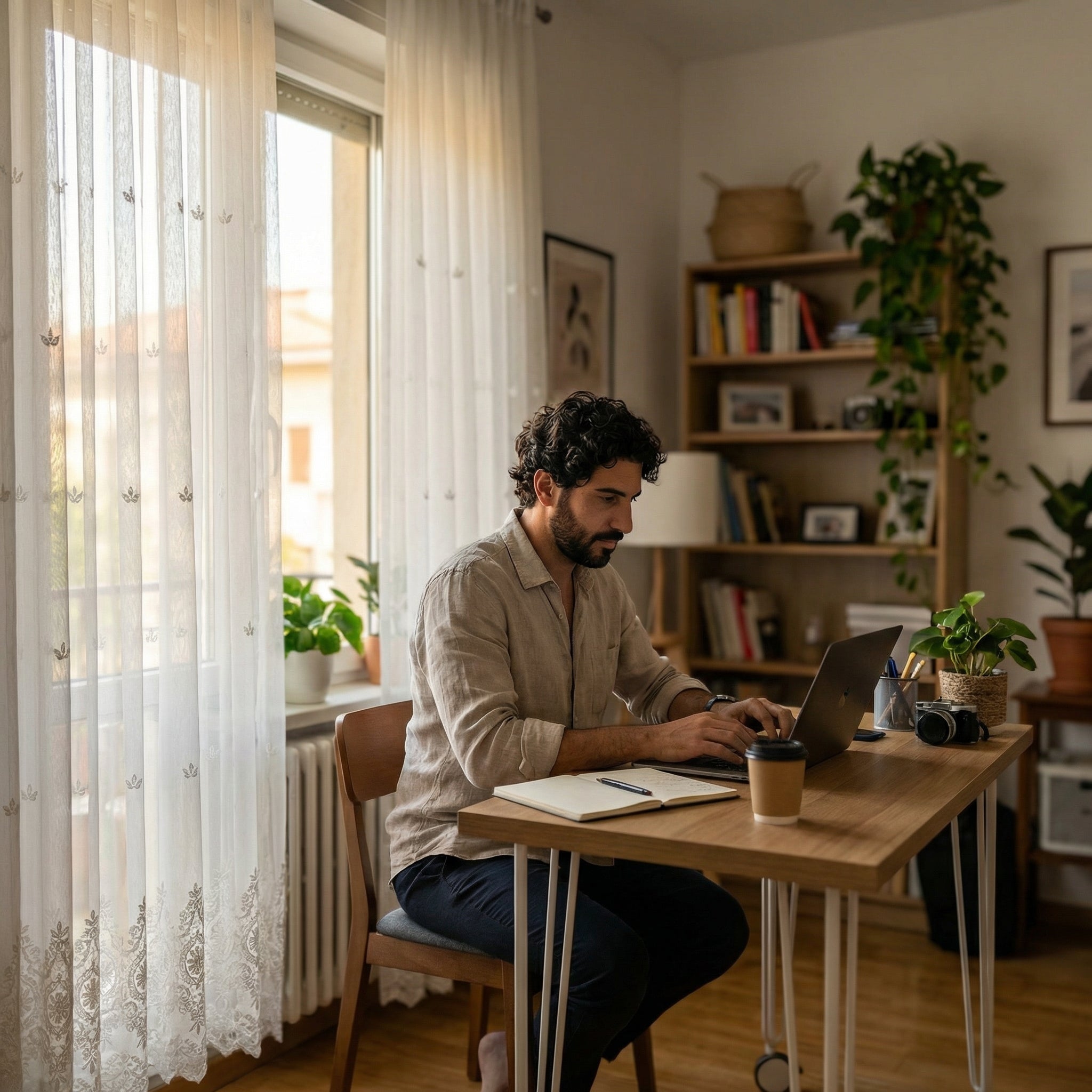 Embroidered Sheer Lace Curtain Panel