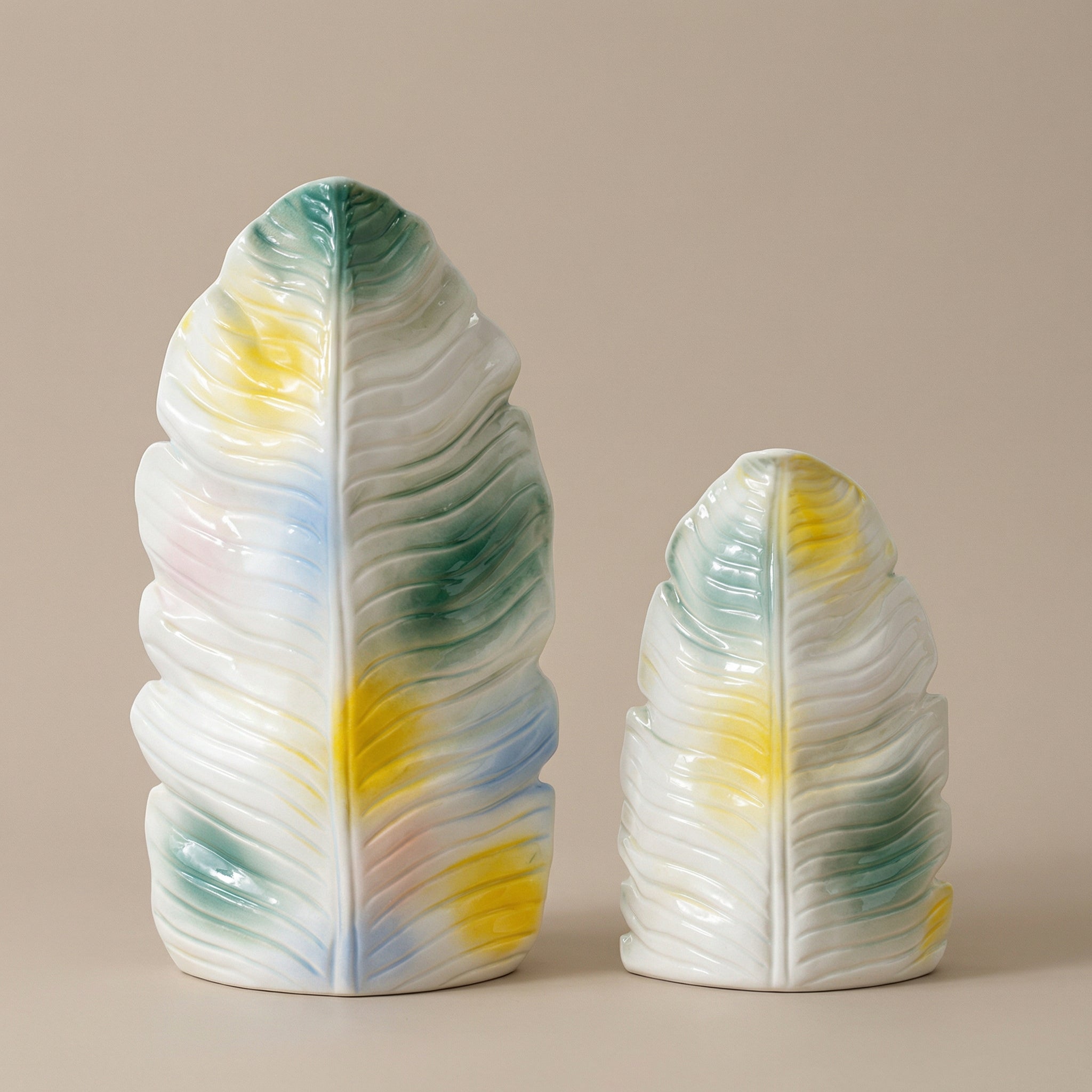 Banana Leaf Ceramic Vase