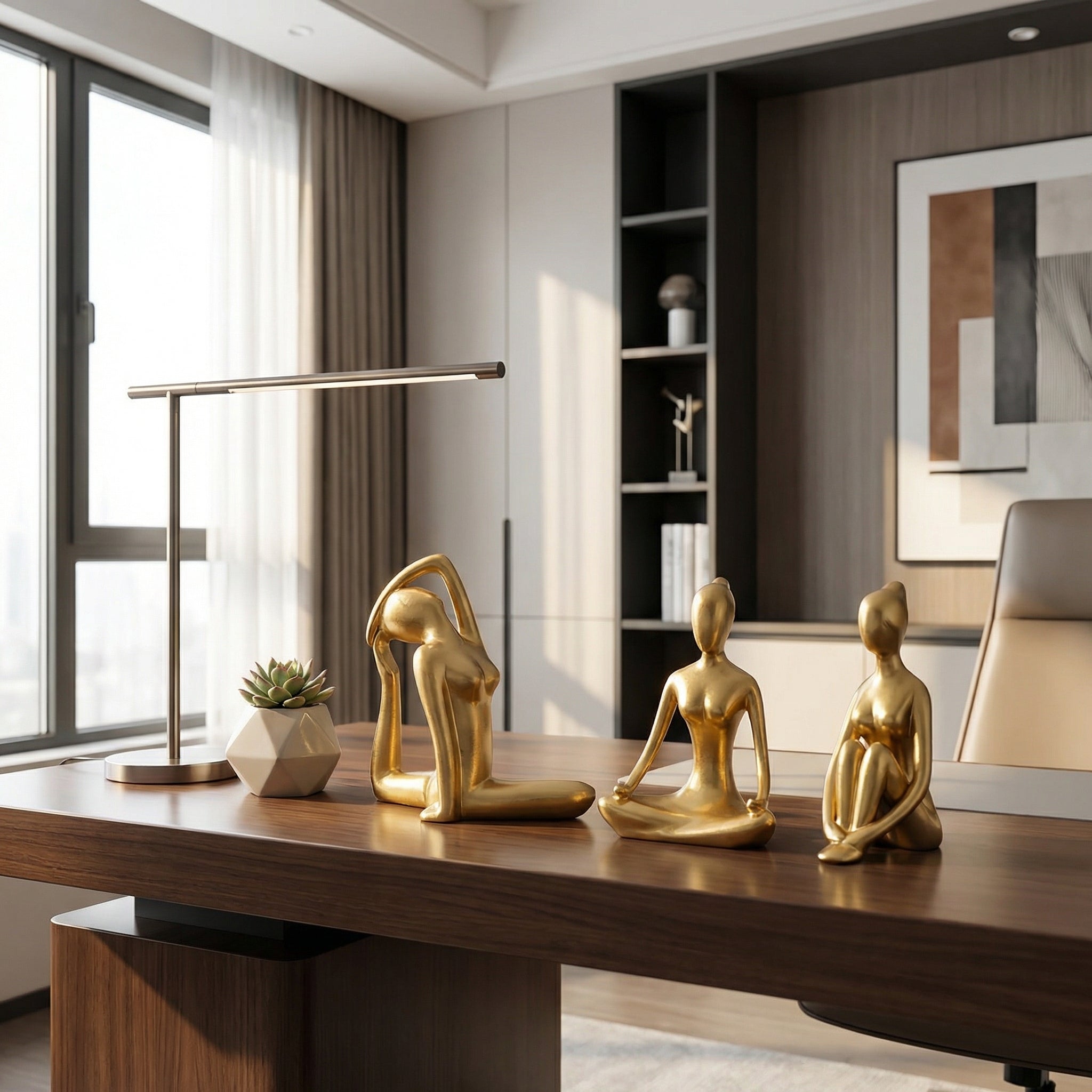 Golden Balance Yoga Figurine