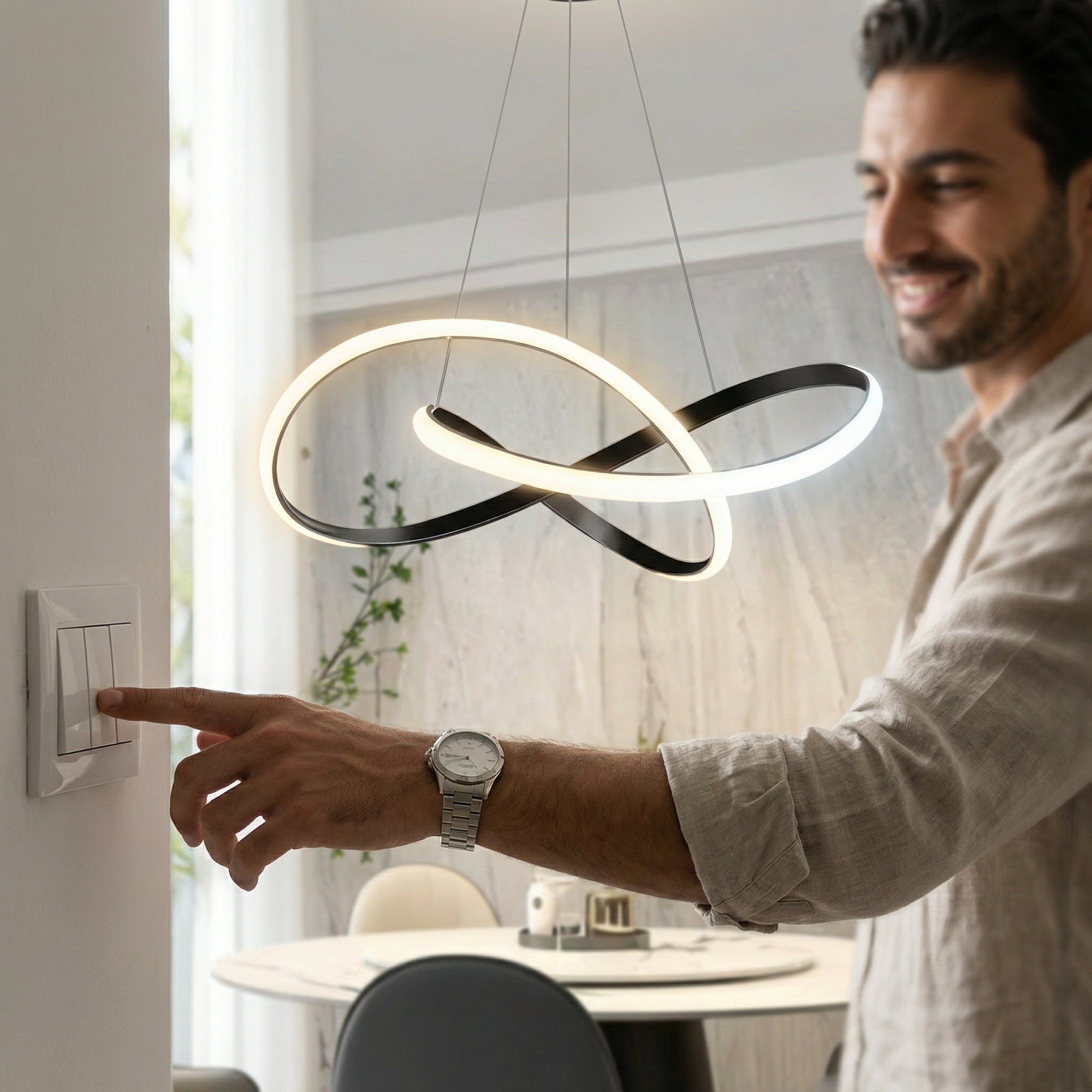 Infinity Loop LED Pendant Light