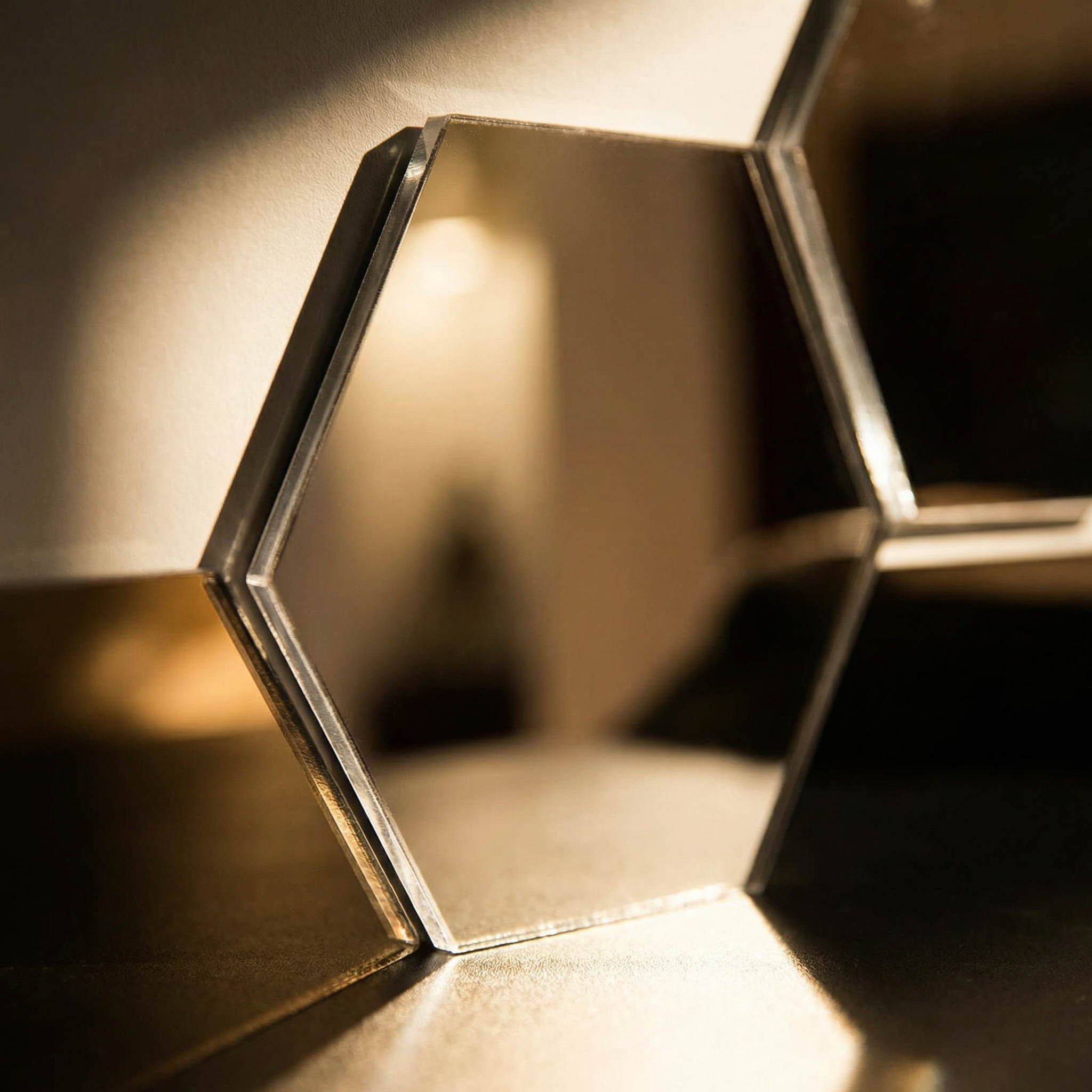 Hexagon Mirror Wall Stickers