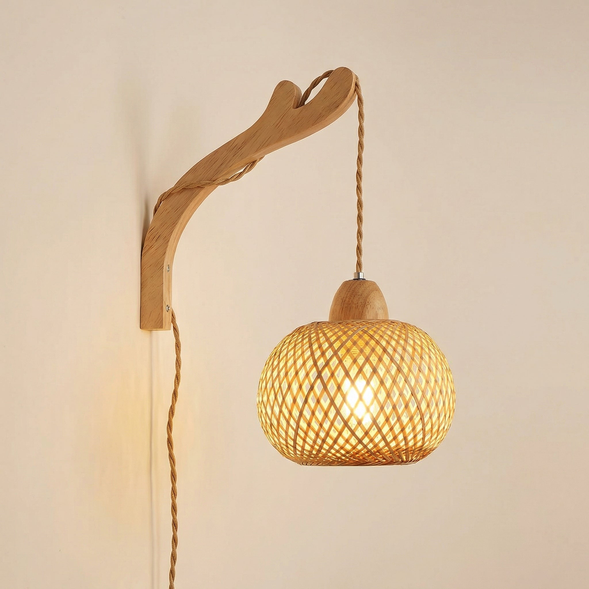AuraWeave Bamboo Wall Light