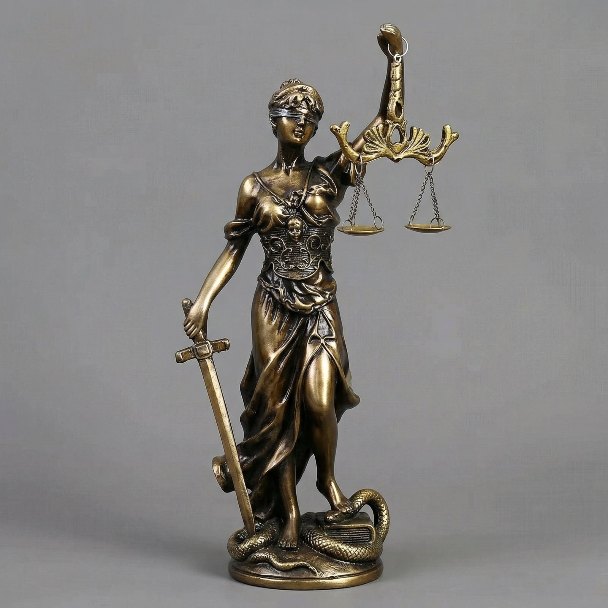 Lady Justice Classical Sculpture with Bronze Finish