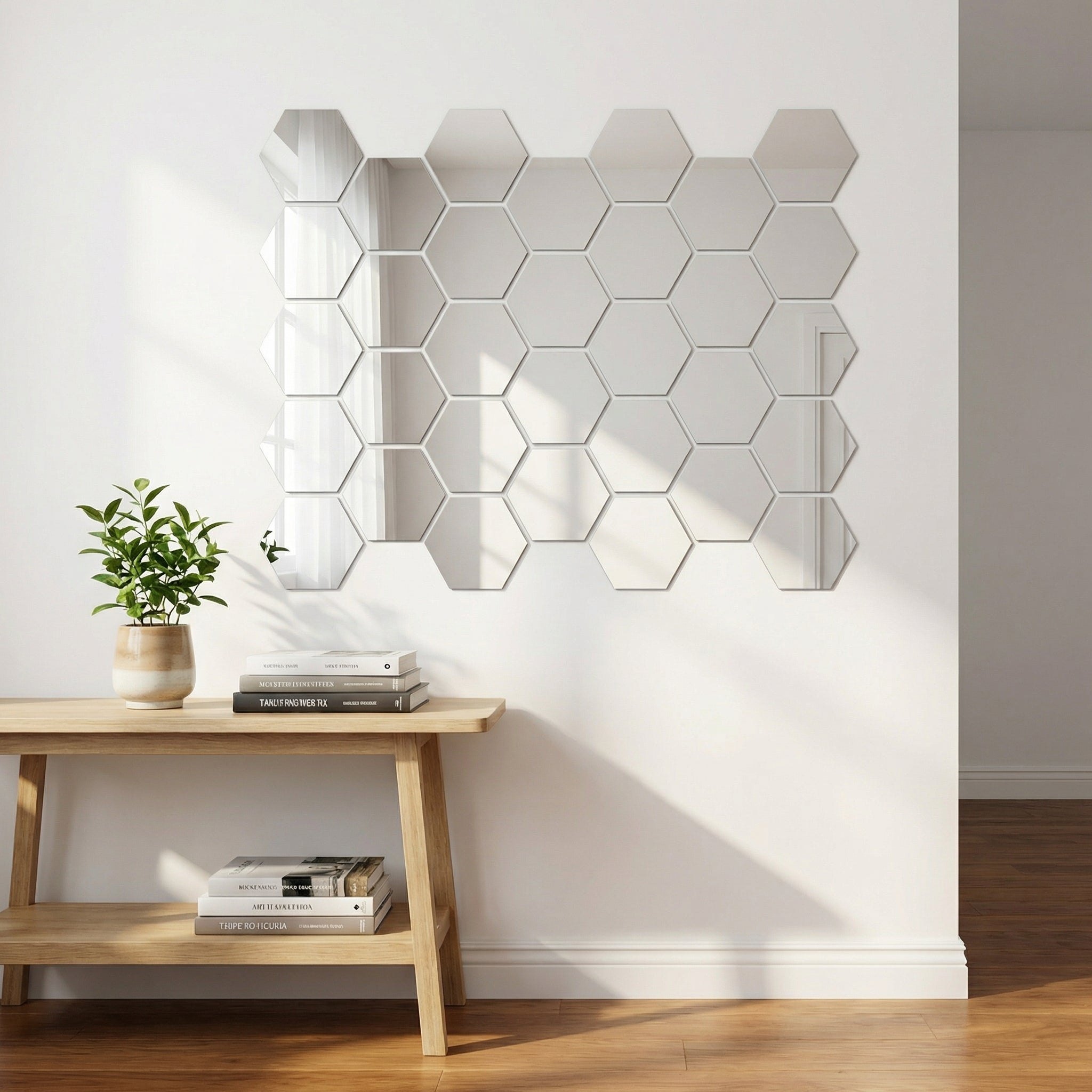 Hexagon Mirror Wall Stickers