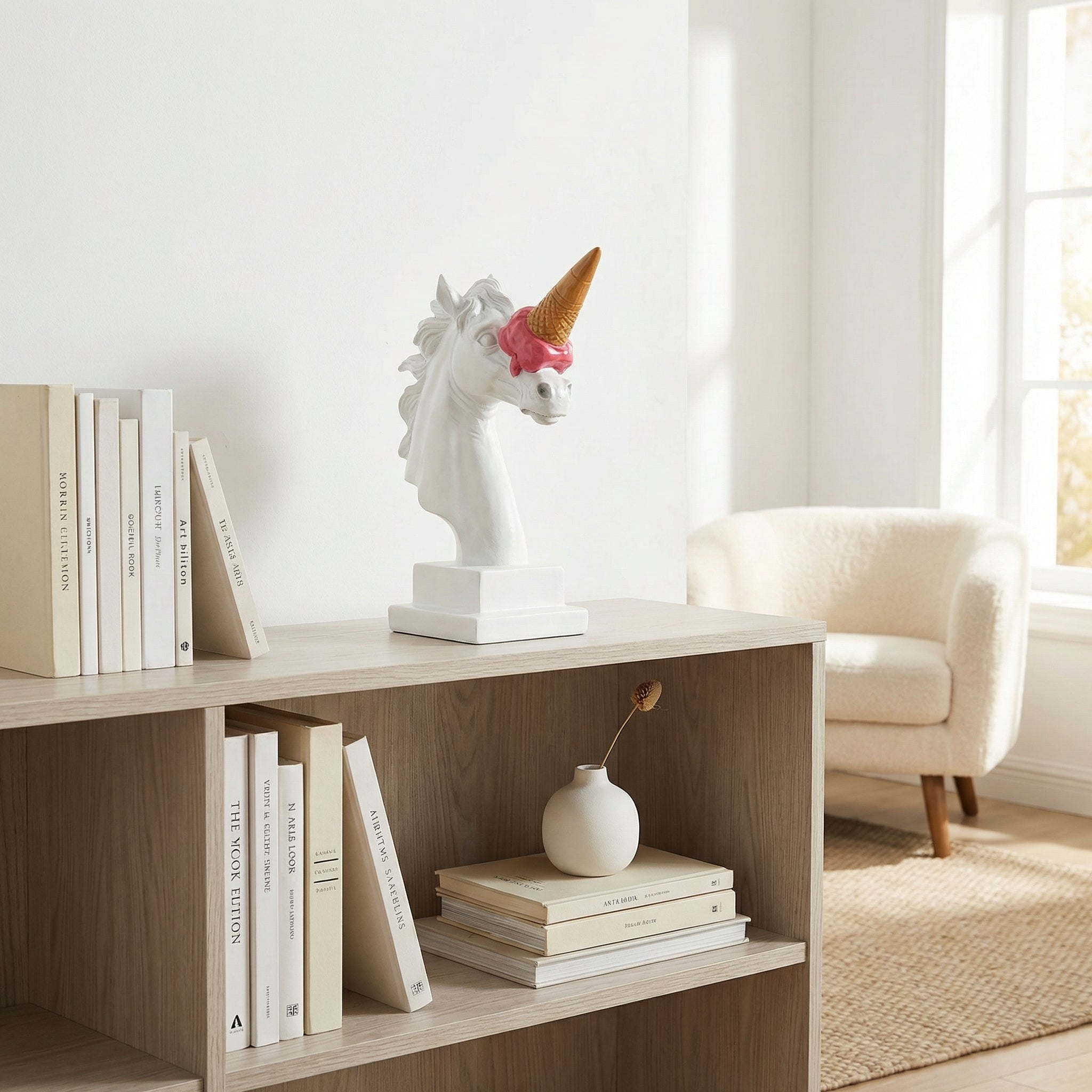 Ice Cream Unicorn Bust Sculpture