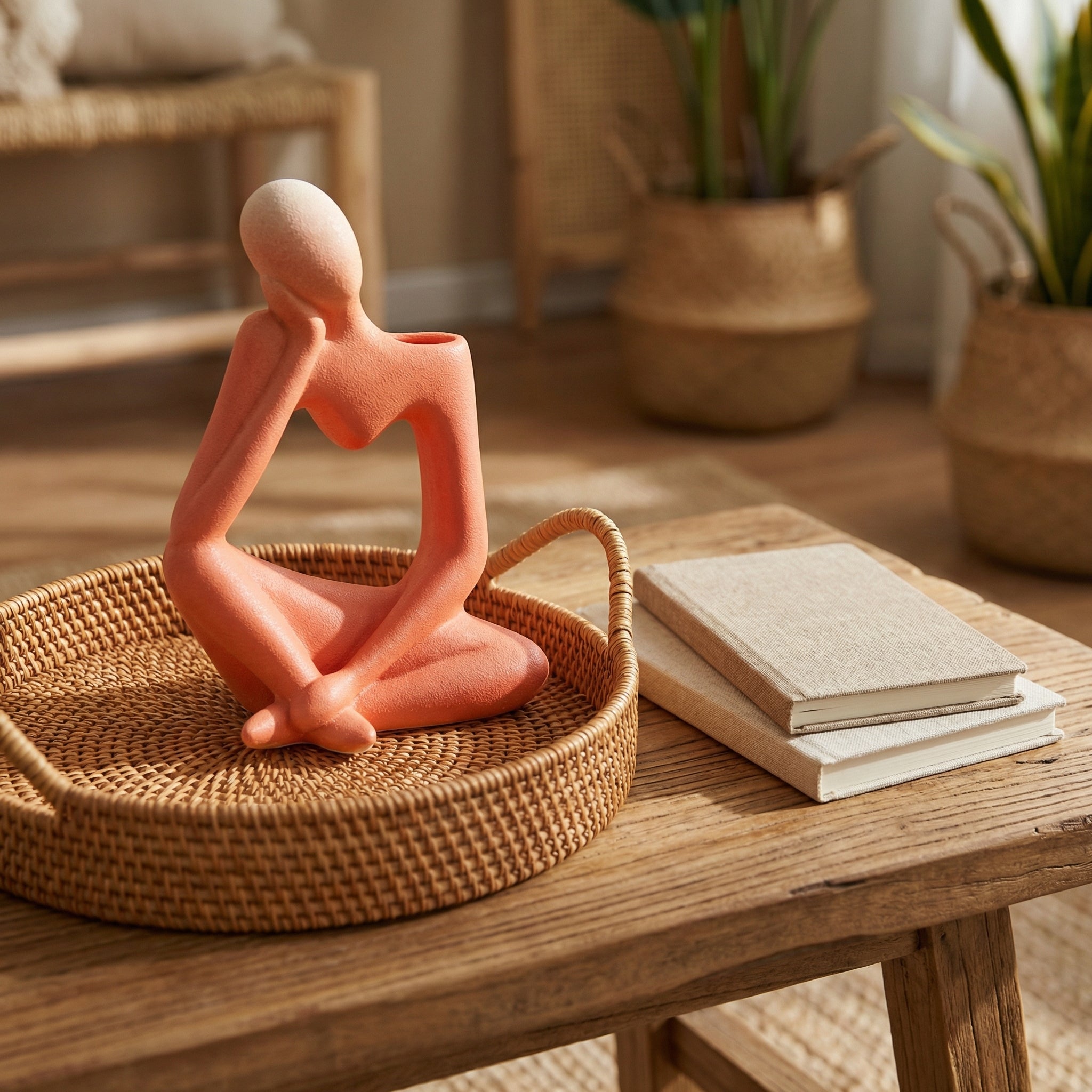 Abstract Thinker Sculptural Vase